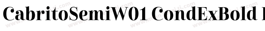 CabritoSemiW01 CondExBold Regular字体转换